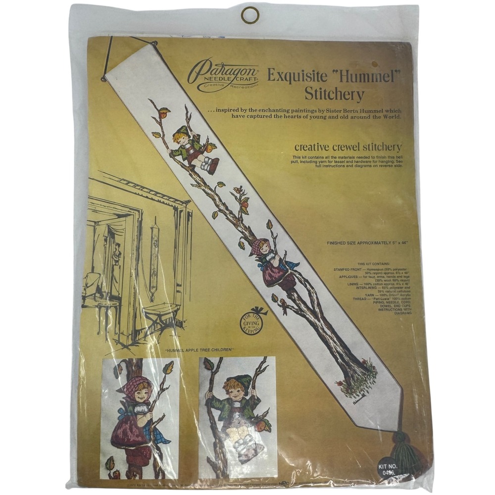 Vintage Hummel Stitchery Kit‎ 1976 Paragon Crewel Wall Hanging NOS Sealed